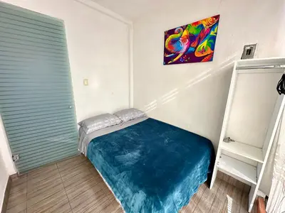 Cama o camas de una habitación en Alojamientos Xolotl