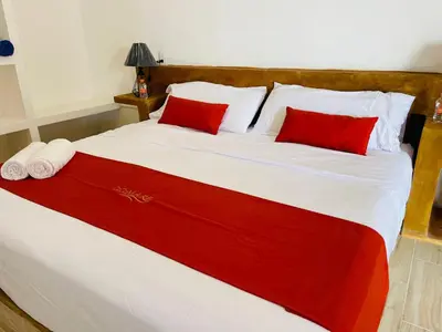 Cama o camas de una habitación en Villas Coco Mare Habitacion 5