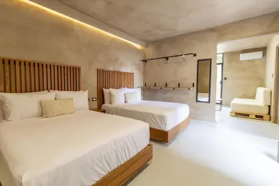 Cama o camas de una habitación en Casa Arkana Zicatela by Grupo Amber
