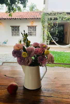 Jardín al aire libre en Villa Poesía
