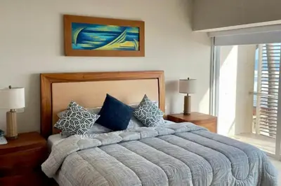 Cama o camas de una habitación en Exclusivo Departamento Acapulco Playa