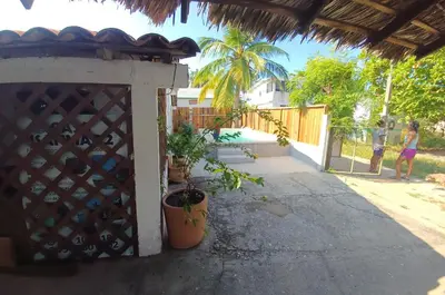 Jardín al aire libre en Casa isahmar 2 starlink