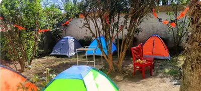 Plano de casas de campaña para Dia de Muertos