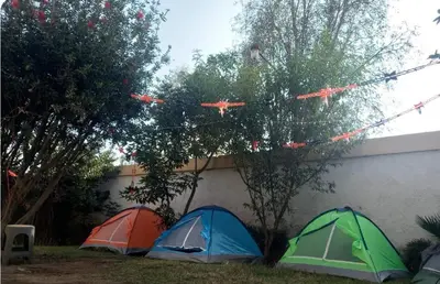 Plano de casas de campaña para Dia de Muertos