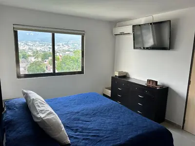 Cama o camas de una habitación en Hermoso Penthouse