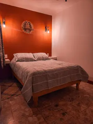 Cama o camas de una habitación en Habitaciones Casa Bule
