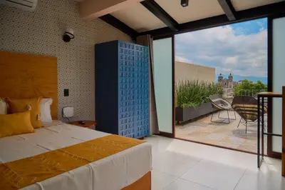 Cama o camas de una habitación en Hotel Boutique Casa Bendición