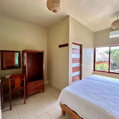 Cama o camas de una habitación en Casa Yeé Lo Beé Mazunte