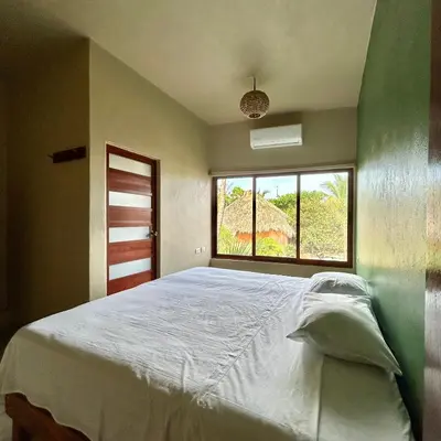 Cama o camas de una habitación en Casa Yeé Lo Beé Mazunte