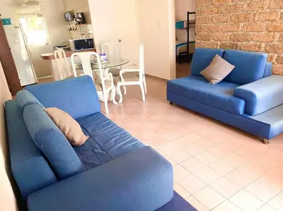 Zona de estar de Depto a 3 cuadras de la playa