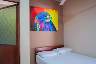 Cama o camas de una habitación en Posada El Mágico