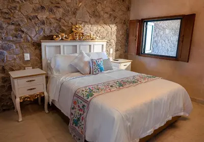 Cama o camas de una habitación en Departamento Carlo Crivelli: Renacimiento en ValQuirico