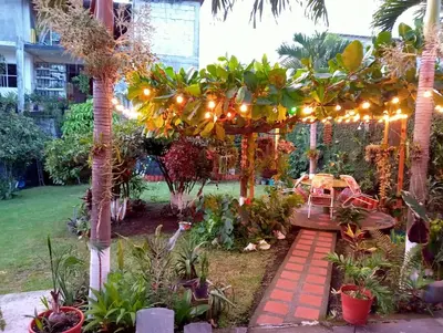 Jardín al aire libre en Casa HecAny
