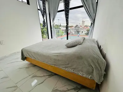 Cama o camas de una habitación en Chalet Deportivo Oaxtepec