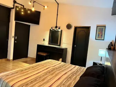 Cama o camas de una habitación en Casa con alberca 685