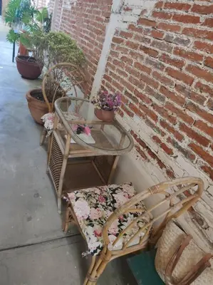 Zona de estar de The azul flat room