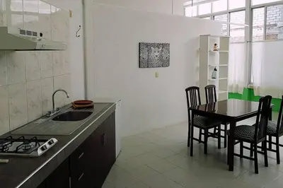 Una cocina o zona de cocina en The Green Loft, Oaxaca Centro