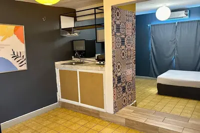 Cama o camas de una habitación en Departamento a 1 minuto de la terminal ADO