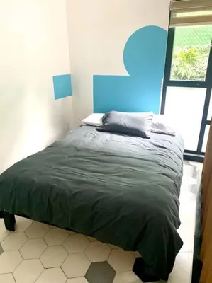Cama o camas de una habitación en Nuevo Loft con Gym con Alberca y Terraza