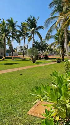 Jardín al aire libre en Hermoso departamento