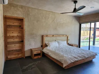 Cama o camas de una habitación en ACOGEDORA CASa EN MALINALCO