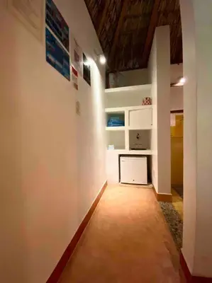 Una cocina o zona de cocina en Cabaña 2 El Cactus Playa Mermejita
