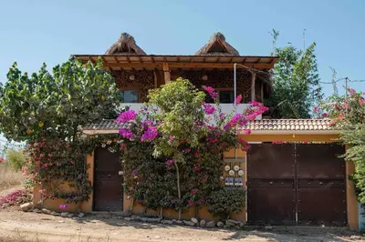 Jardín al aire libre en Casa cerro