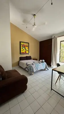 Cama o camas de una habitación en Casa Zen Santa cruz