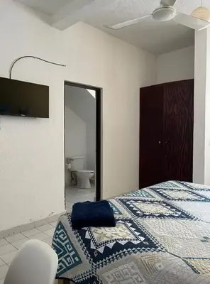 Cama o camas de una habitación en Casa Zen Santa cruz