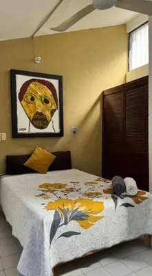 Cama o camas de una habitación en Casa Zen Santa cruz
