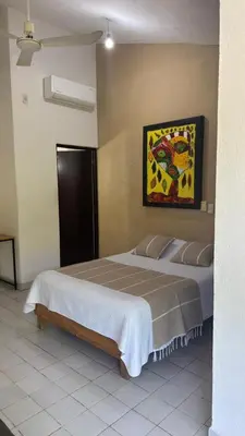 Cama o camas de una habitación en Casa Zen Santa cruz