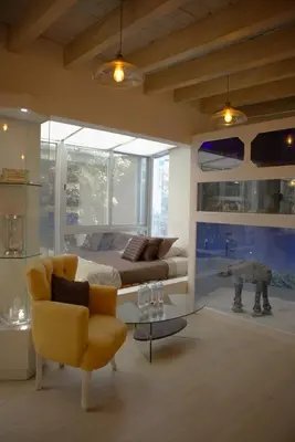 Zona de estar de Habitación CI Vintage En Coyoacán
