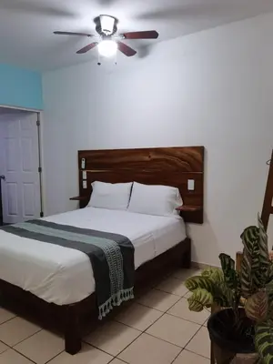 Cama o camas de una habitación en Casa De La Palmera