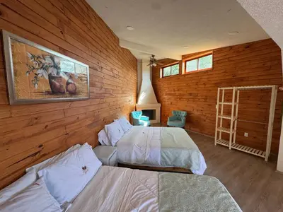 Cama o camas de una habitación en Hotel Cabaña iilldaa