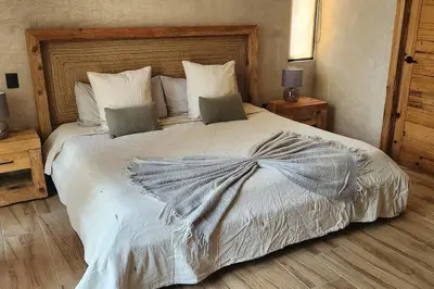 Cama o camas de una habitación en Residencia en Malinalco