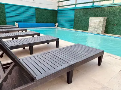 Piscina en o cerca de Depto Excelente ubicación Vista parcial Mar