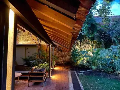 Jardín al aire libre en Casa Verde Alberca Jardin Diseno Ubicacion AC