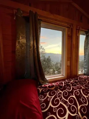 Cama o camas de una habitación en Cabaña sheymar