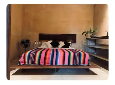 Cama o camas de una habitación en Casa Huizache