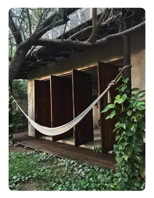 Jardín al aire libre en Casa Huizache