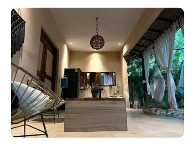 Zona de estar de Casa Huizache