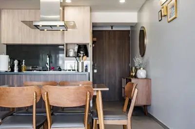 Una cocina o zona de cocina en Coyoacan Comfort Modern and Cozy