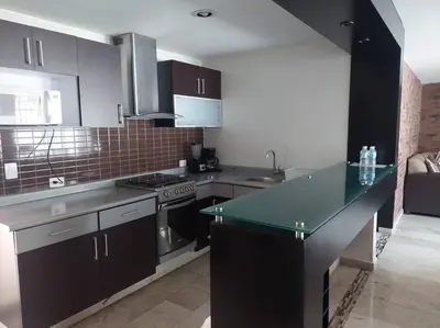 Una cocina o zona de cocina en Departamento en Cholula Pue La Lunita C1
