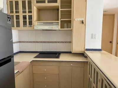 Una cocina o zona de cocina en Departamento con vista a la bahia