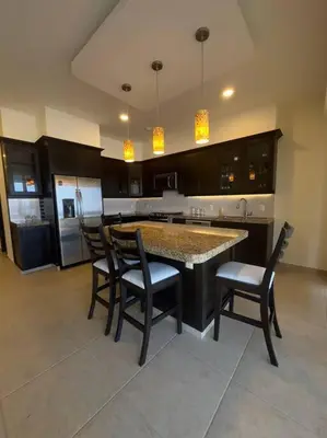 Una cocina o zona de cocina en Beachfront Apartment in Puerto Escondido at Vivo Resort