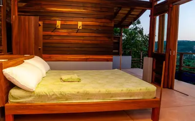 Cama o camas de una habitación en Casa Paraiso Mazunte - lofts with Sea view