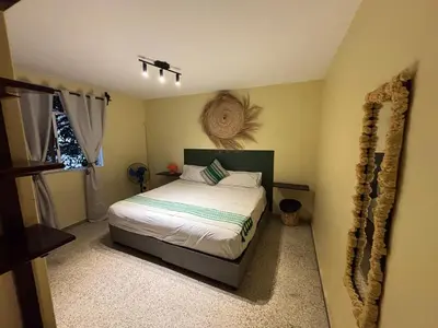 Cama o camas de una habitación en Departamento en el centro de Oaxaca