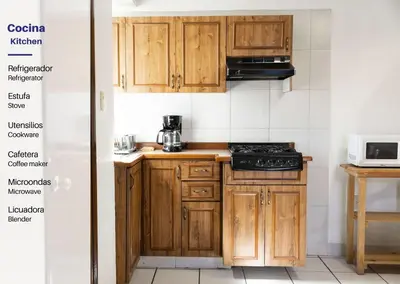 Una cocina o zona de cocina en Bohemian Loft Xochimilco Neighborhood - 1 Bed
