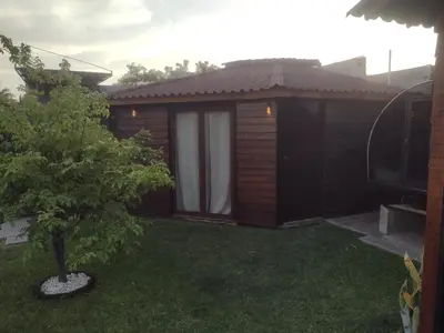 Jardín al aire libre en Aldea Xochi cabañas