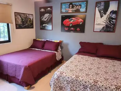 Cama o camas de una habitación en Casa Tulipanes